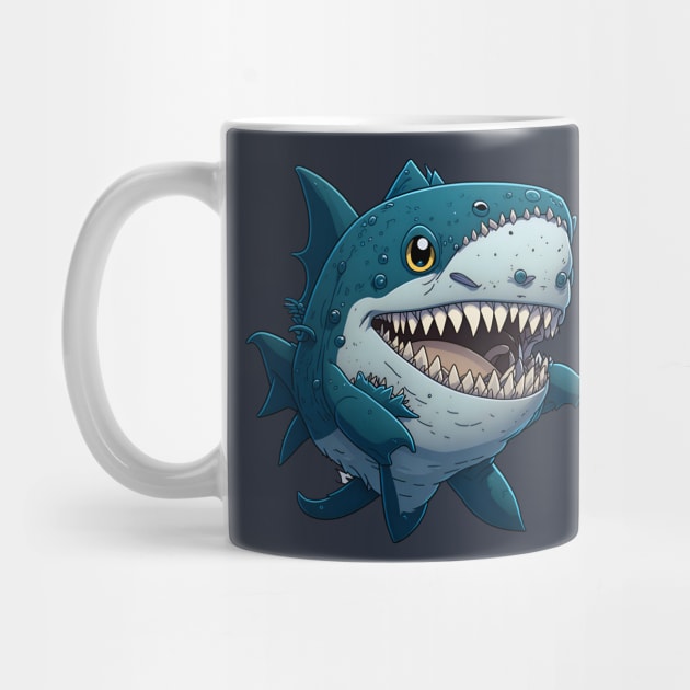 Kawaii Shark Monster by Kingrocker Clothing